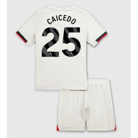Baby Fußballbekleidung Chelsea Moises Caicedo #25 Auswärtstrikot 2025-26 Kurzarm (+ kurze hosen)